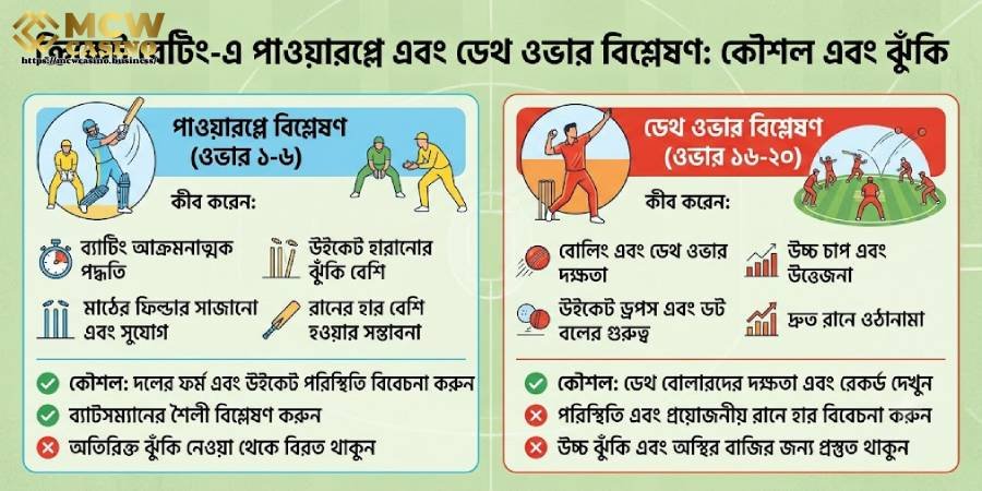 পাওয়ারপ্লে ও ডেথ ওভার বিশ্লেষণ পাওয়ারপ্লে ও ডেথ ওভার বিশ্লেষণ
