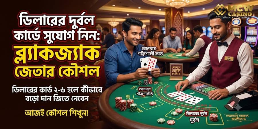 ডিলারের দুর্বল কার্ড কাজে লাগান ডিলারের দুর্বল কার্ড কাজে লাগান