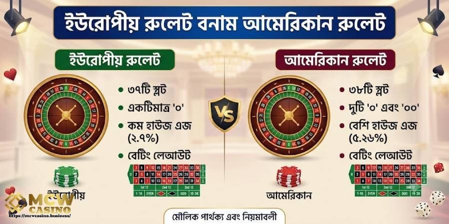 ইউরোপীয় রুলেট বনাম আমেরিকান রুলেট ইউরোপীয় রুলেট বনাম আমেরিকান রুলেট