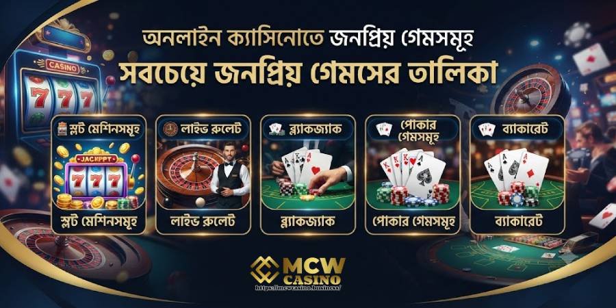 MCW Casino-এর শীর্ষ জনপ্রিয় গেমসমূহ