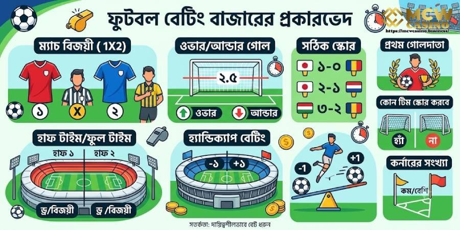 ফুটবল বেটিং বাজারের ধরন ফুটবল বেটিং বাজারের ধরন